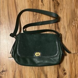 Fossil Forest Green Leather Crossbody Bag